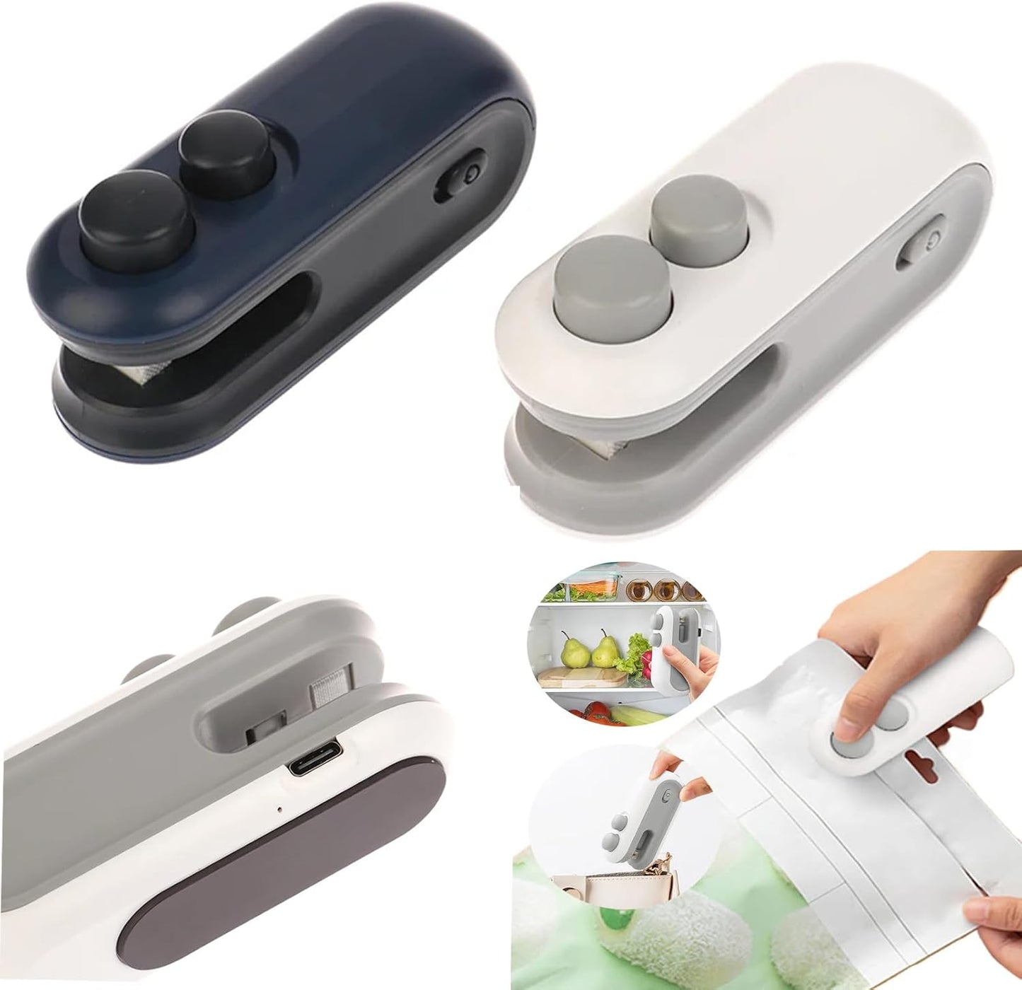 Seal Freshness in Seconds – 2-in-1 Mini Bag Sealer & Cutter